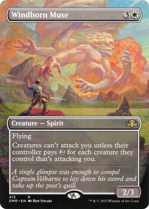 Windborn Muse (Borderless Alternate Art) [Dominaria Remastered] - MTG Single