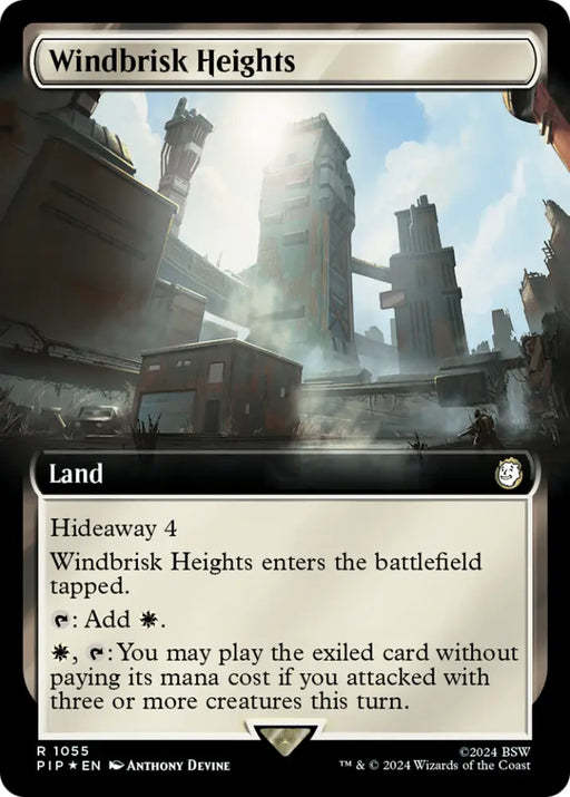 Windbrisk Heights (Extended Art) (Surge Foil) [Fallout] - MTG Single