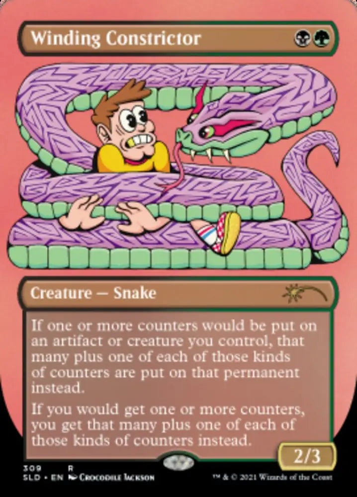 Winding Constrictor (Borderless) [Secret Lair Drop Series] - MTG Single