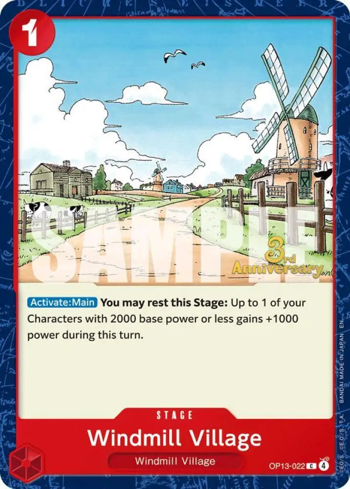 Windmill Village (OP13-022) [Carrying On His Will: 3rd Anniversary Tournament Cards]