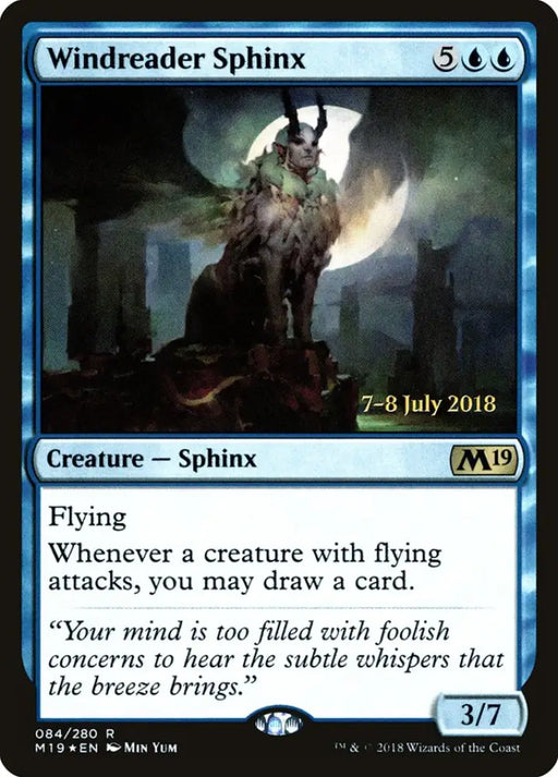 Windreader Sphinx [Core Set 2019 Prerelease Promos] - MTG Single