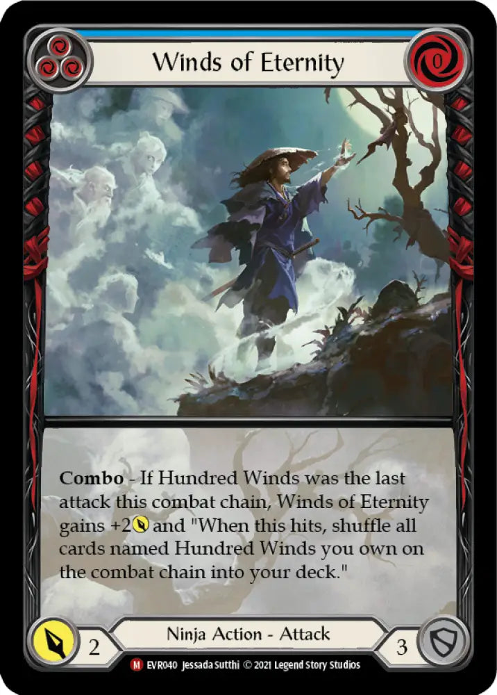 Winds of Eternity [Everfest] 1st Edition Extended Art Rainbow Foil - Flesh And Blood Single