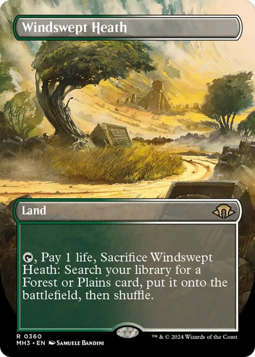 Windswept Heath (Borderless) [Modern Horizons 3] - MTG Single