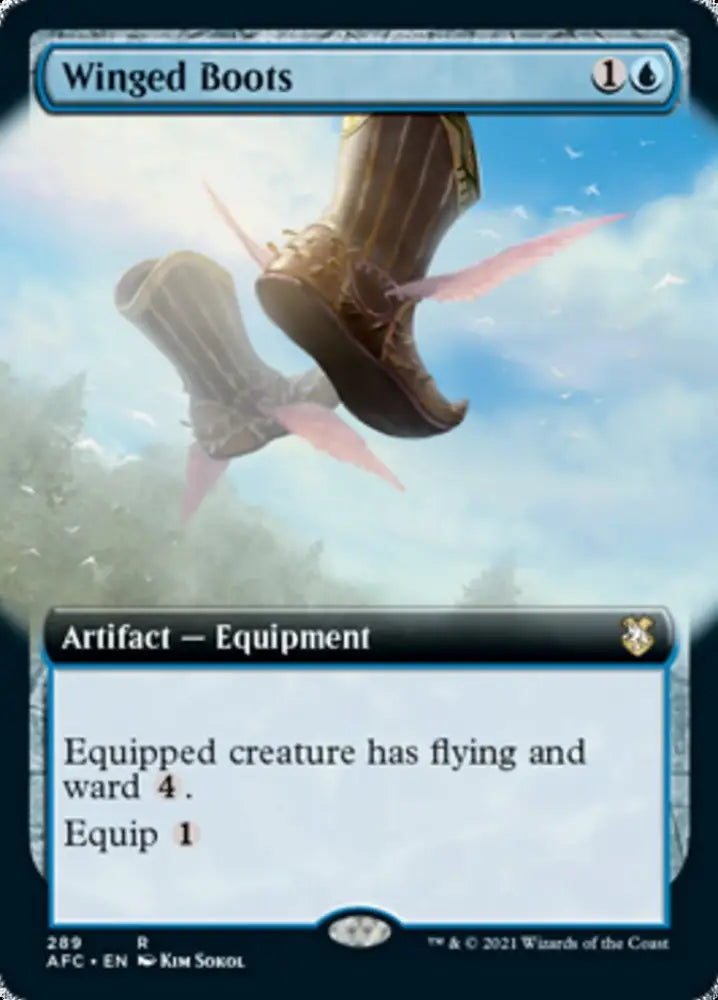 Winged Boots (Extended Art) [Dungeons & Dragons: Adventures in the Forgotten Realms Commander] - MTG Single
