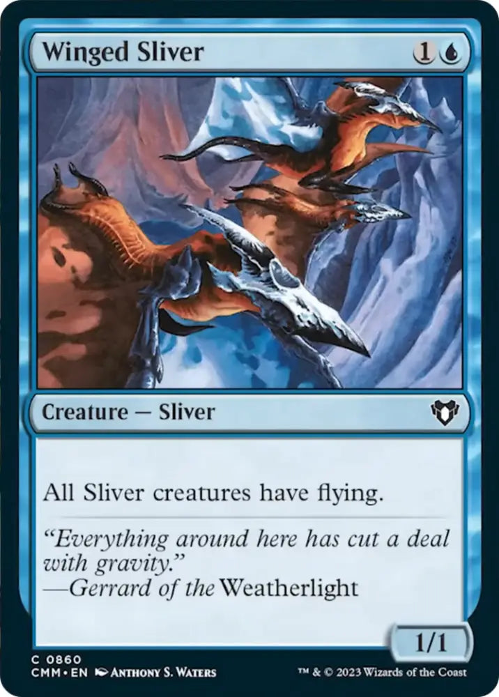 Winged Sliver [Commander Masters] - MTG Single