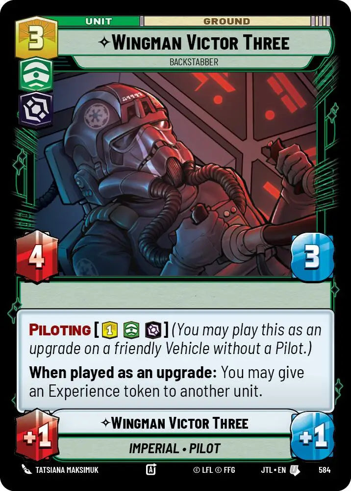 Wingman Victor Three - Backstabber (Foil) (584) [Jump to Lightspeed] - Star Wars: Unlimited Single