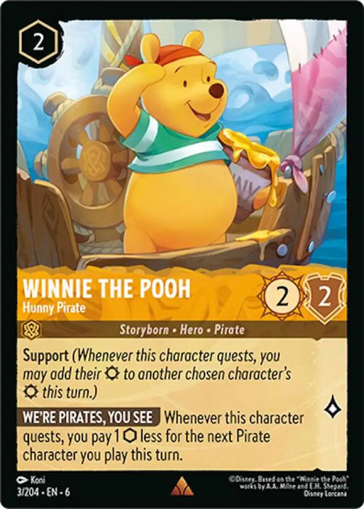 Winnie the Pooh - Hunny Pirate (3/204) [Azurite Sea] - Lorcana Single