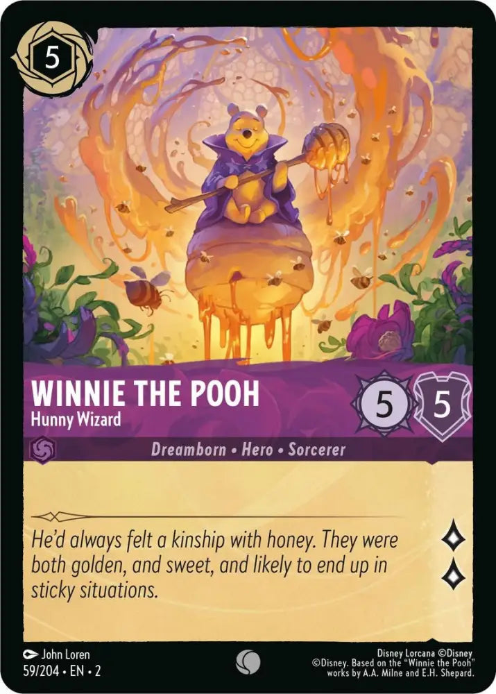 Winnie the Pooh - Hunny Wizard (59/204) [Rise of the Floodborn] - Lorcana Single