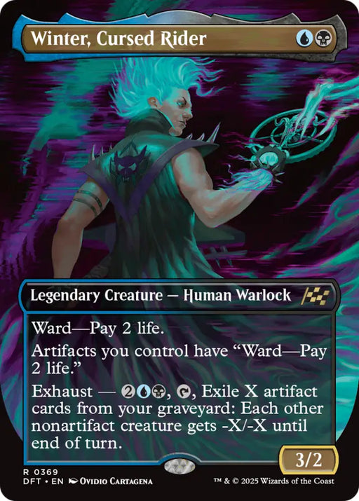Winter Cursed Rider (Borderless) [Aetherdrift] - MTG Single