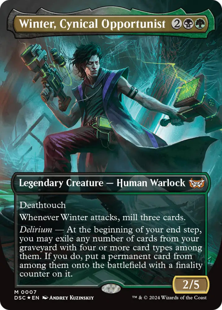 Winter Cynical Opportunist (Borderless) [Duskmourn: House of Horror Commander] - MTG Single