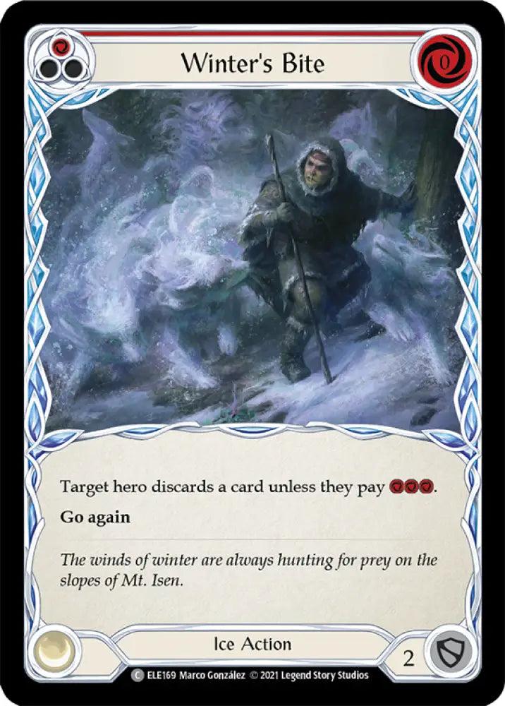 Winter’s Bite (Red) [Tales of Aria 1st Edition] 1st Edition Rainbow Foil - Flesh And Blood Single