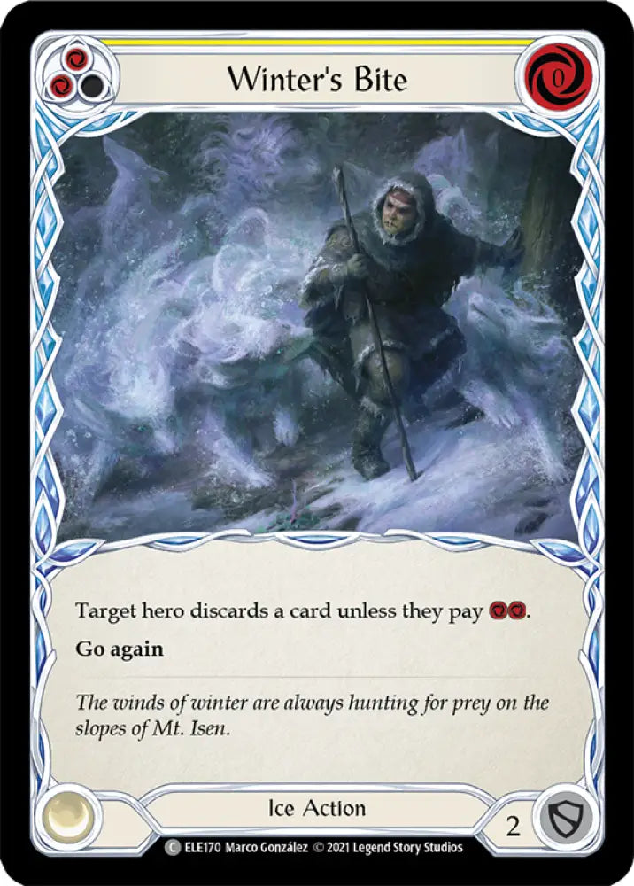Winter’s Bite (Yellow) [Tales of Aria 1st Edition] 1st Edition Rainbow Foil - Flesh And Blood Single