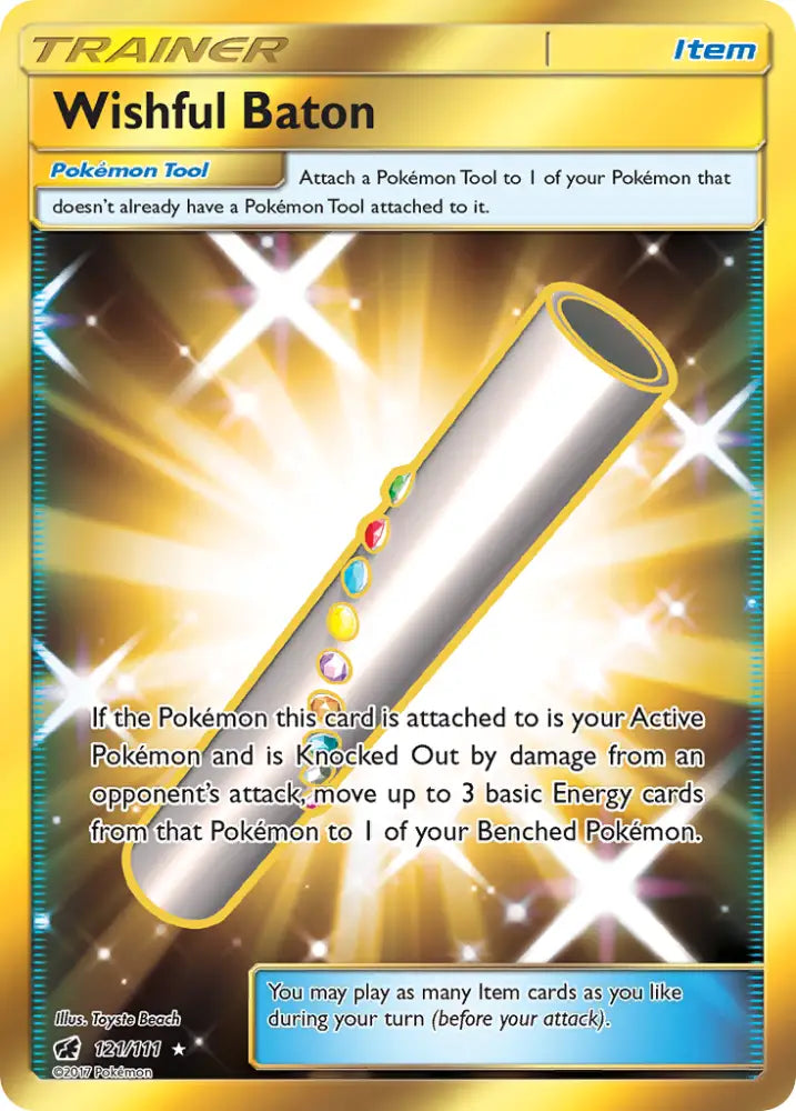 Wishful Baton (121/111) [Sun & Moon: Crimson Invasion] - Pokemon Single