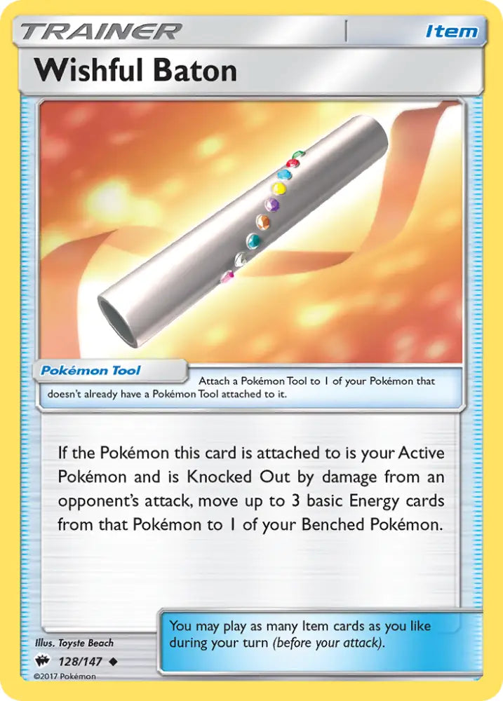 Wishful Baton (128/147) [Sun & Moon: Burning Shadows] - Pokemon Single