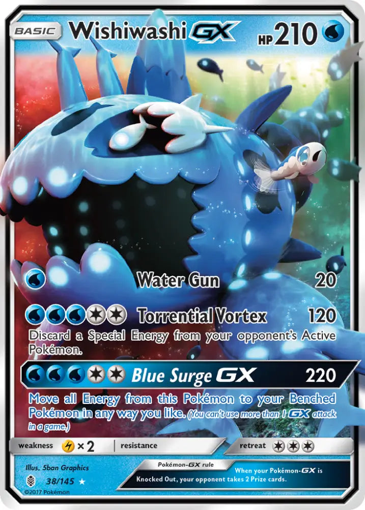 Wishiwashi GX (38/145) [Sun & Moon: Guardians Rising] - Pokemon Single