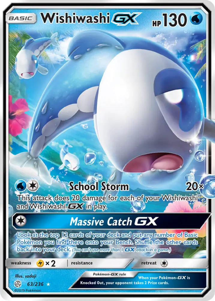Wishiwashi GX (63/236) [Sun & Moon: Cosmic Eclipse] - Pokemon Single