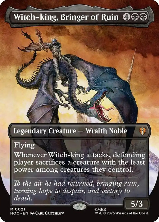 Witch-king, Bringer of Ruin (Borderless) (21) [The Hobbit: Eternal-Legal]