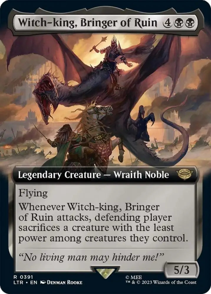 Witch-king Bringer of Ruin (Extended Alternate Art) [The Lord of the Rings: Tales of Middle-Earth] - MTG Single