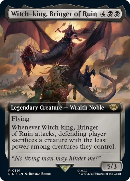 Witch-king Bringer of Ruin (Extended Alternate Art) [The Lord of the Rings: Tales of Middle-Earth] - MTG Single