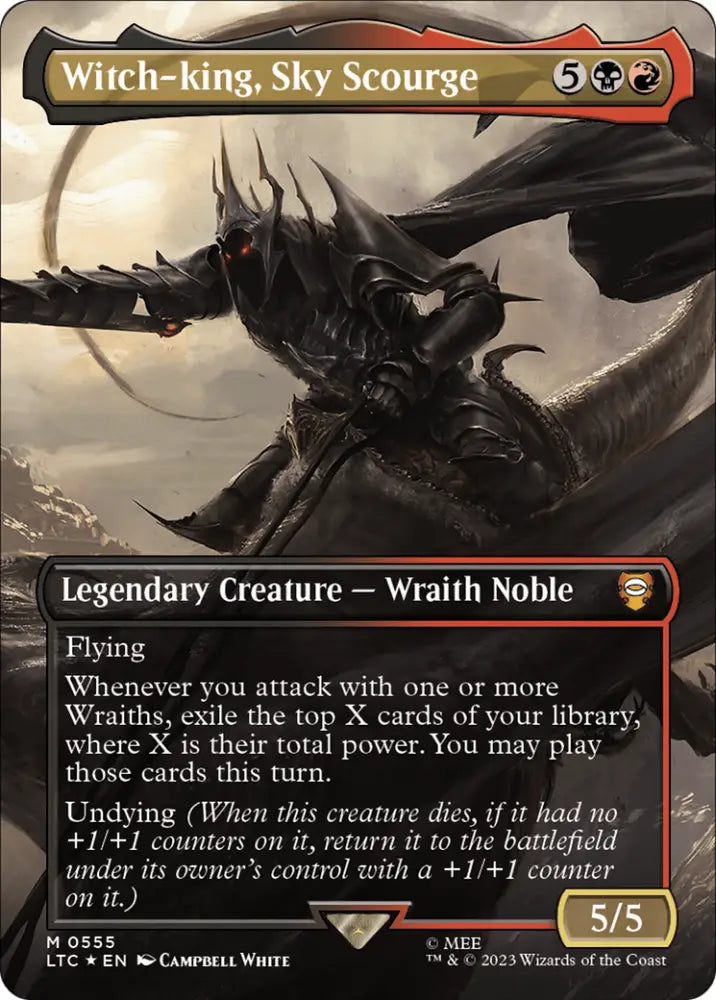 Witch-king Sky Scourge (Borderless) (Surge Foil) [The Lord of the Rings: Tales of Middle-Earth Commander] - MTG Single