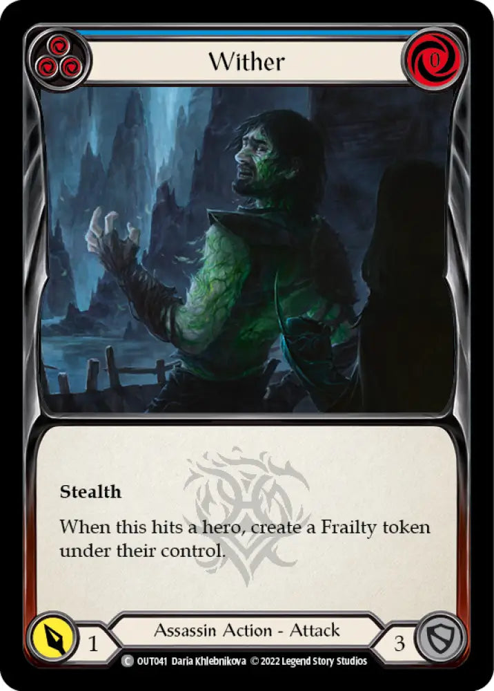 Wither (Blue) [Outsiders] Rainbow Foil - Flesh And Blood Single