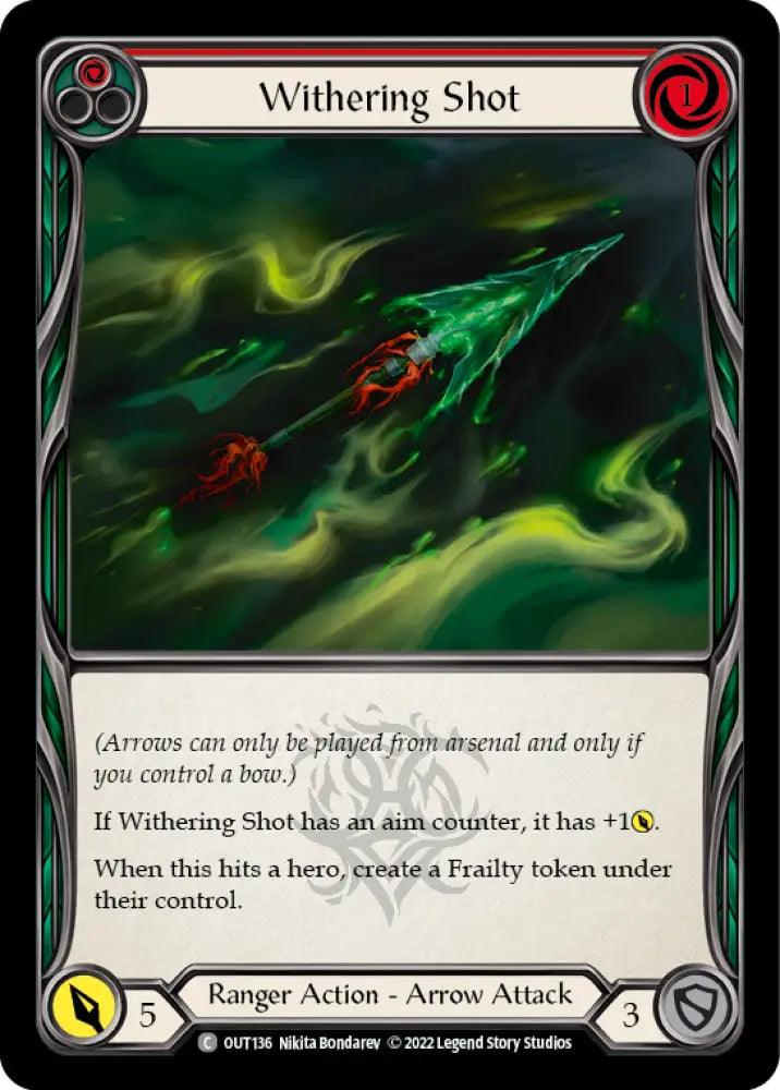 Withering Shot (Red) [Outsiders] Rainbow Foil - Flesh And Blood Single