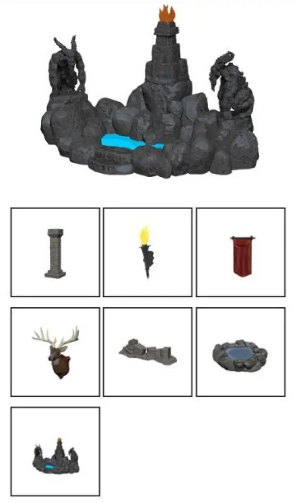 WIZKIDS UNPAINTED MINIS WV11 POOLS AND PILLARS - D&D