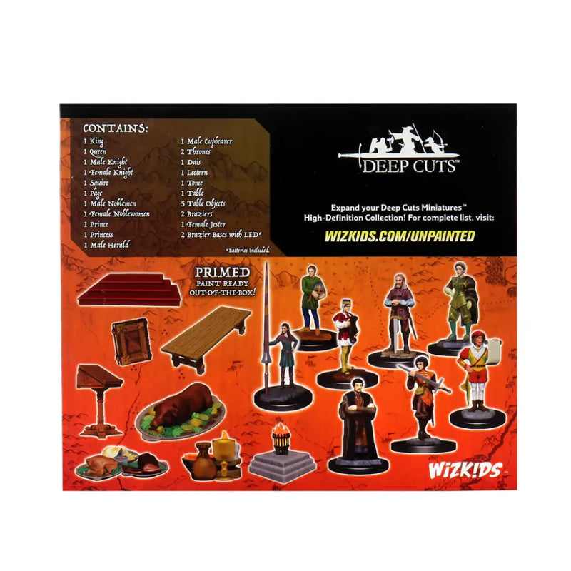 WIZKIDS UNPAINTED MINIS WV12 CASTLE ROYAL COURT - D&D