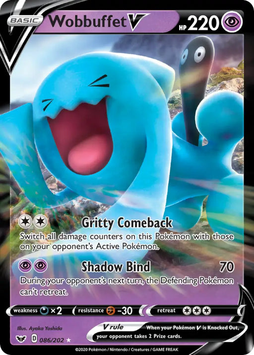 Wobbuffet V (086/202) [Sword & Shield: Base Set] - Pokemon Single