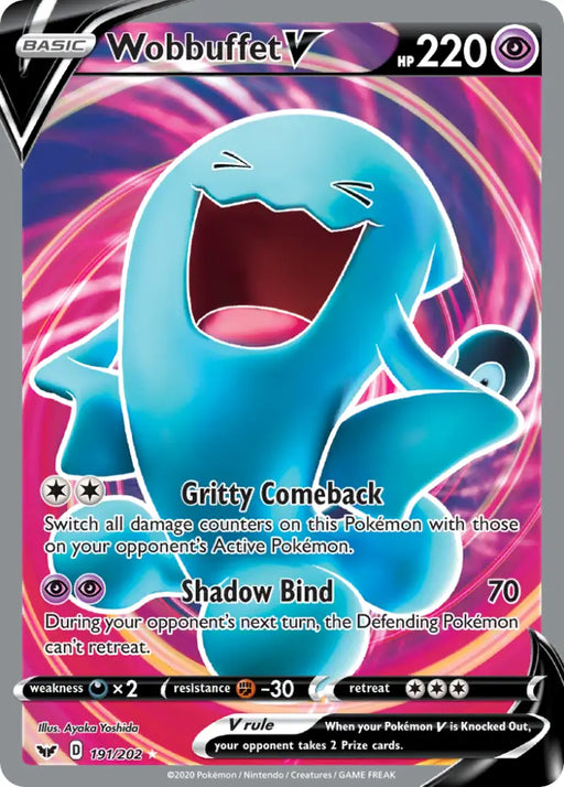 Wobbuffet V (191/202) [Sword & Shield: Base Set] - Pokemon Single