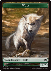 Wolf (0018) // Emblem - Arlinn Embraces by the Moon Double-Sided Token [Innistrad Remastered Tokens] - MTG Single