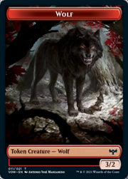 Wolf (011) // Treasure Double-Sided Token (11 // 18) [Innistrad: Crimson Vow] - MTG Single