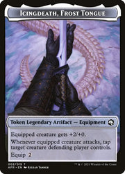 Wolf // Icingdeath Frost Tongue Double-Sided Token [Dungeons & Dragons: Adventures in the Forgotten Realms Tokens]