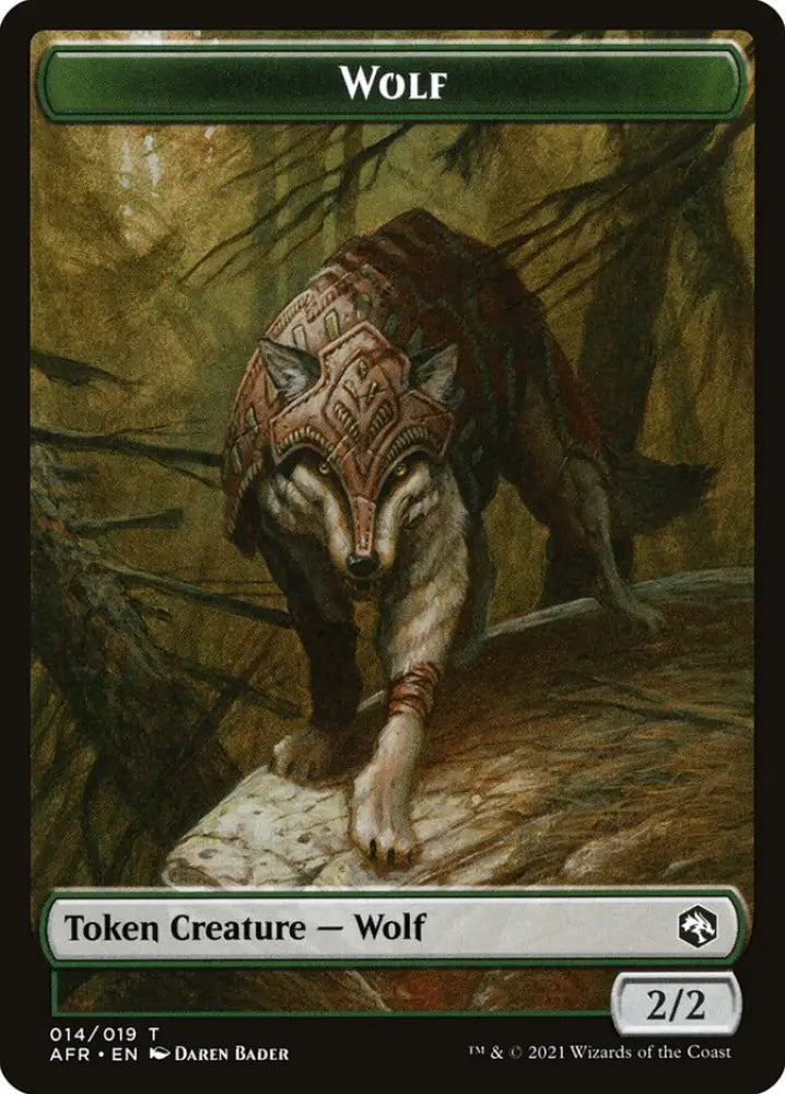 Wolf // Icingdeath Frost Tongue Double-Sided Token [Dungeons & Dragons: Adventures in the Forgotten Realms Tokens]