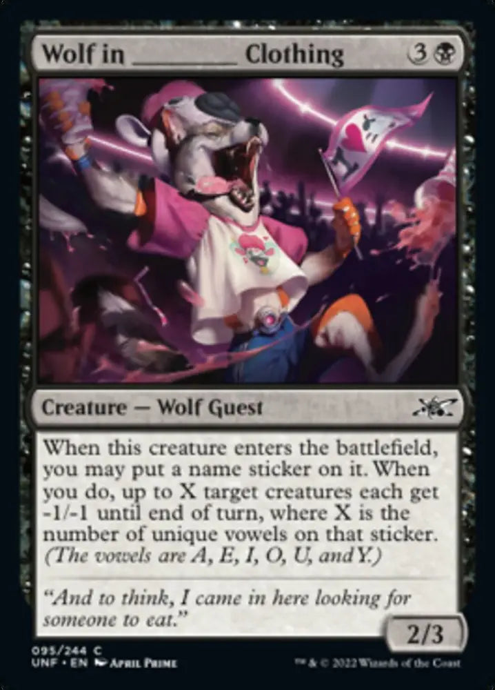 Wolf in _____ Clothing [Unfinity] - MTG Single
