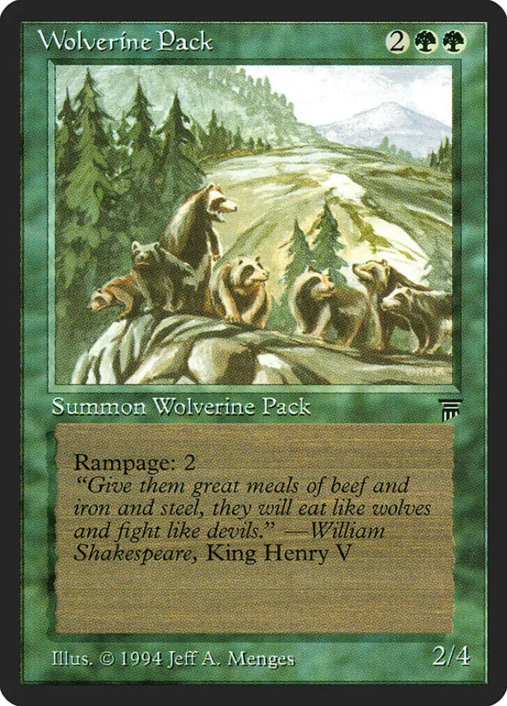 Wolverine Pack [Legends] - MTG Single