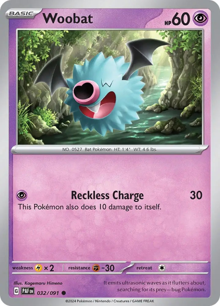 Woobat (032/091) [Scarlet & Violet: Paldean Fates] - Pokemon Single