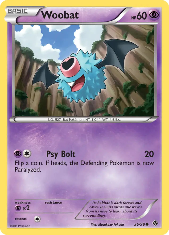 Woobat (36/98) [Black & White: Emerging Powers] - Pokemon Single