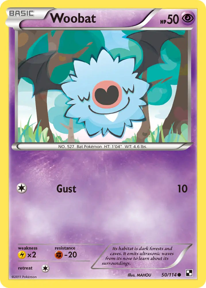 Woobat (50/114) [Black & White: Base Set] - Pokemon Single