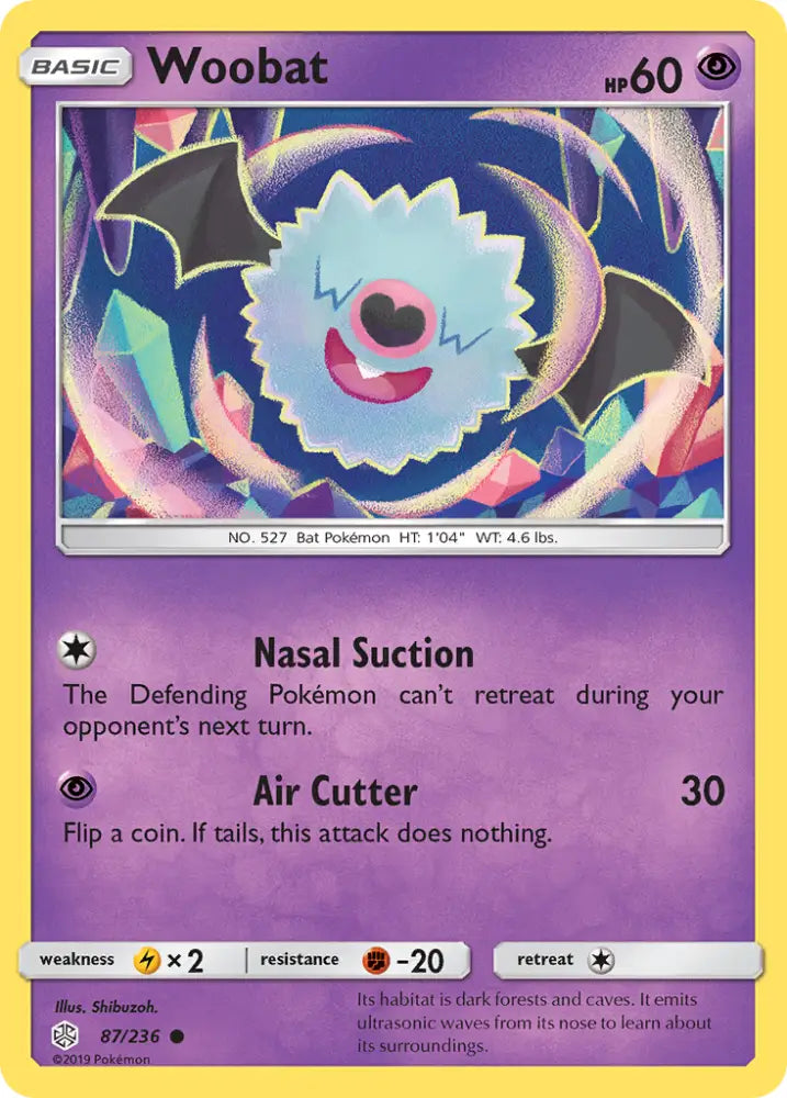 Woobat (87/236) [Sun & Moon: Cosmic Eclipse] - Pokemon Single