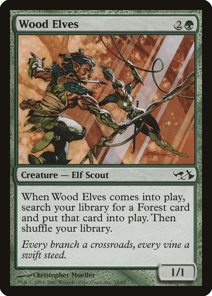 Wood Elves [Duel Decks: Elves vs. Goblins] - MTG Single
