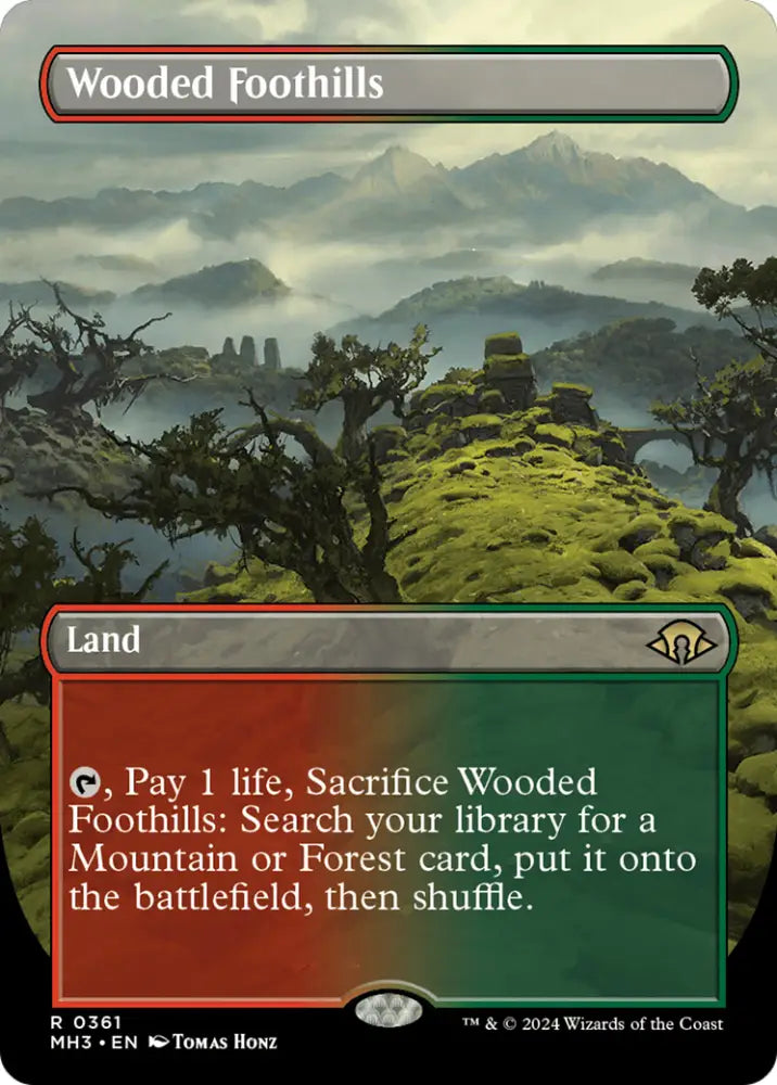 Wooded Foothills (Borderless) [Modern Horizons 3] - MTG Single