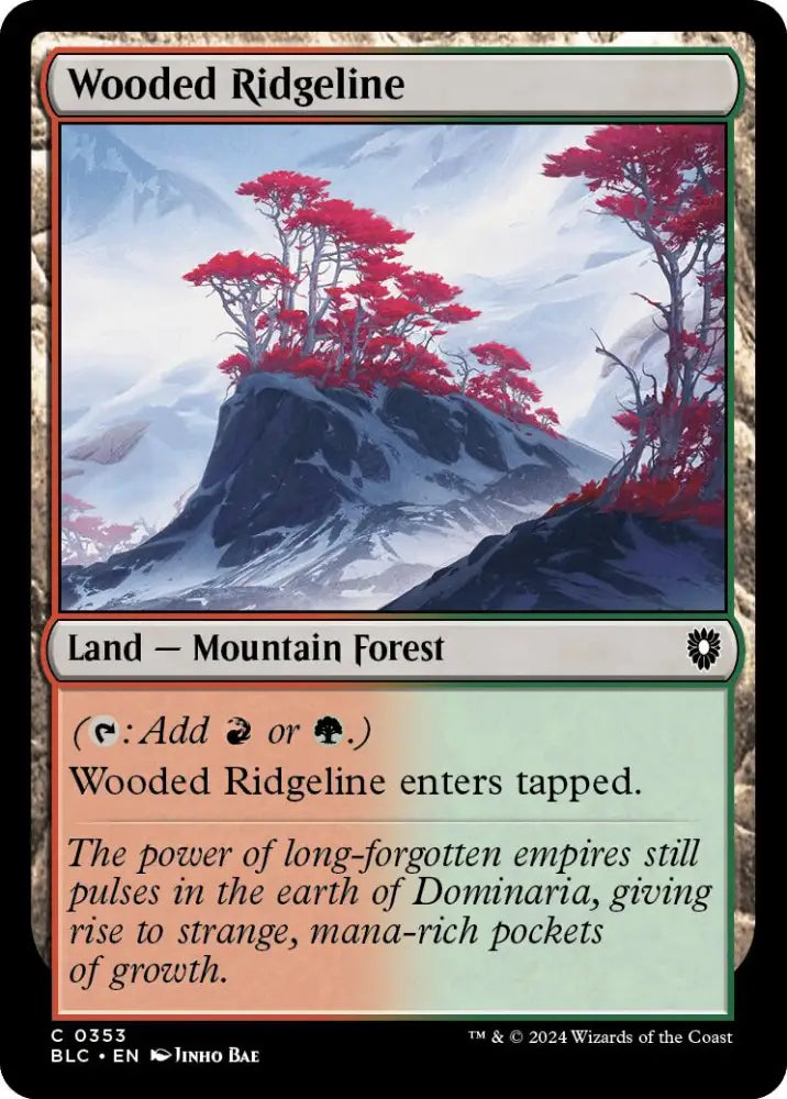 Wooded Ridgeline [Bloomburrow Commander] - MTG Single