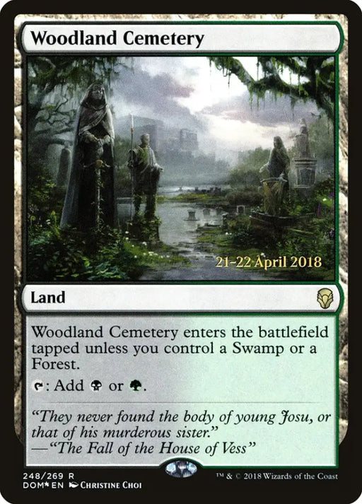 Woodland Cemetery [Dominaria Prerelease Promos] - MTG Single