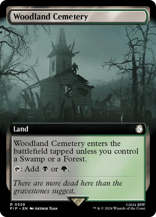 Woodland Cemetery (Extended Art) [Fallout] - MTG Single