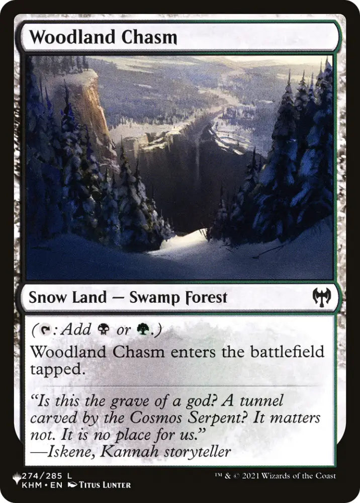 Woodland Chasm [Secret Lair: From Cute to Brute] - MTG Single