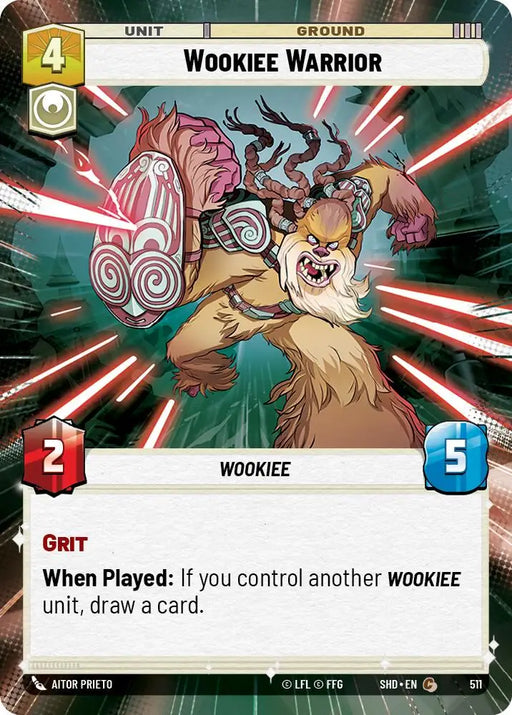 Wookiee Warrior (Hyperspace) (511) [Shadows of the Galaxy] - Star Wars: Unlimited Single