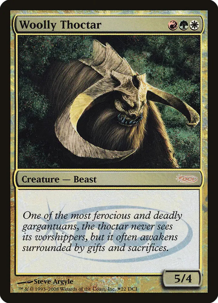 Woolly Thoctar [Wizards Play Network 2008] - MTG Single