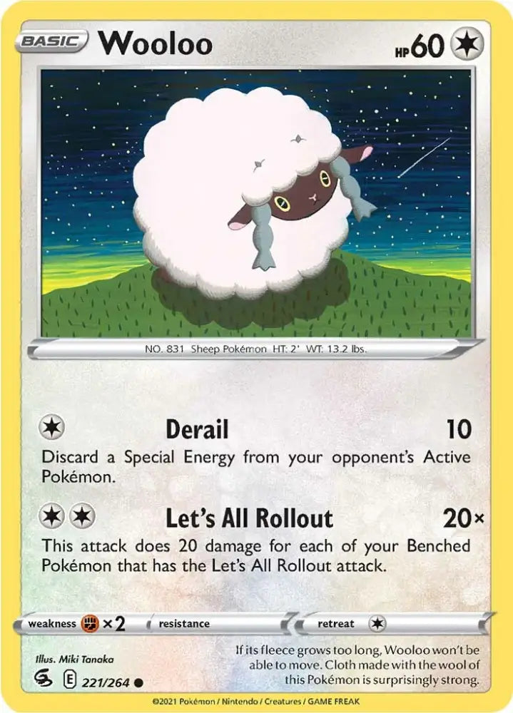 Wooloo (221/264) [Sword & Shield: Fusion Strike] - Pokemon Single