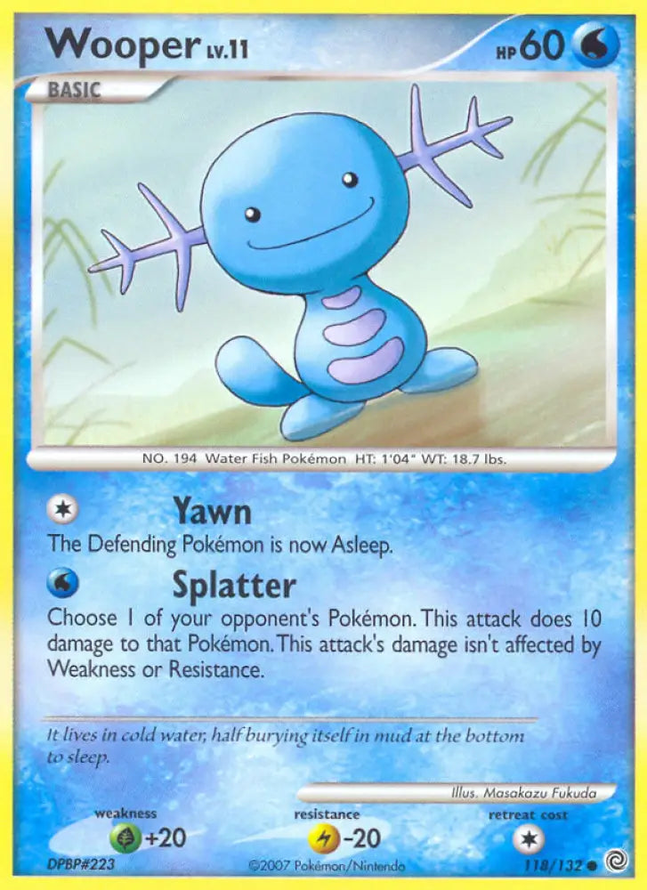 Wooper (118/132) [Diamond & Pearl: Secret Wonders] - Pokemon Single